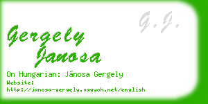 gergely janosa business card