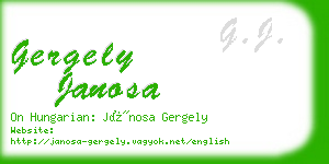 gergely janosa business card